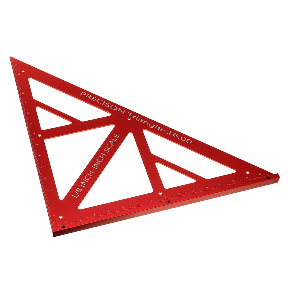 90/45 Degree Aluminum Alloy Multi-function Woodworking Triangle Ruler Inch Precision Triangle Ruler (image for) 90/45 Degree Aluminum Alloy Multi-function Woodworking Triangle Ruler Inch Precision Triangle Ruler